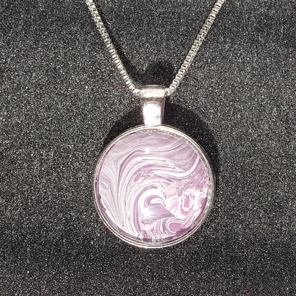 Hand Painted 1" Necklace - Picture 1 of 1